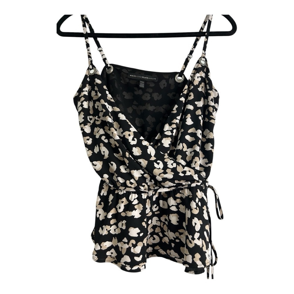 White House Black Market Black and White spaghetti straps, V neck